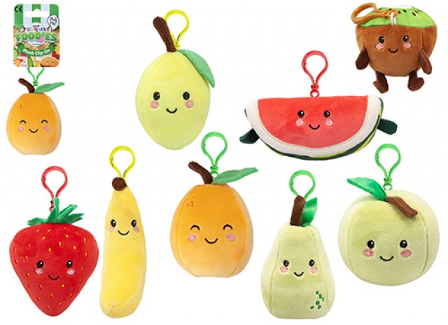 (Mis 0) SOFTLINGS FOODIES (Frutta) Peluche Portachiavi 12cm c/bagclip 6ass…x120